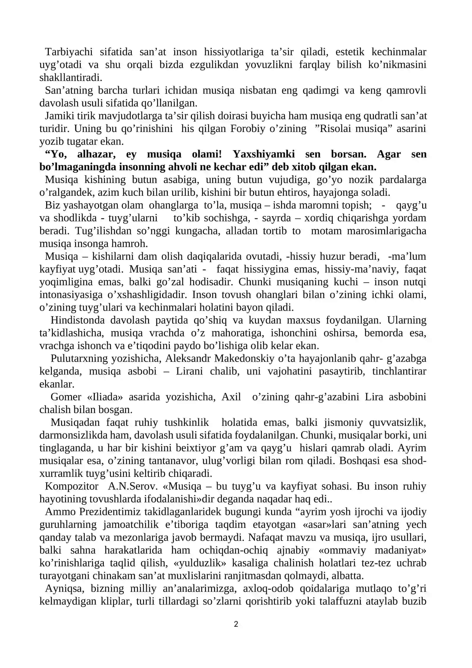 Barkamol avlodni axloqiy va estetik tarbiyalashda adabiyot hamda san’atning ahamiyati 2
