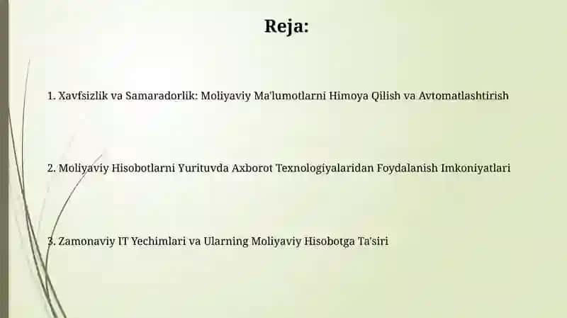 Zamonaviy IT Yechimlari va Ularning Moliyaviy Hisobotga Ta'siri 2
