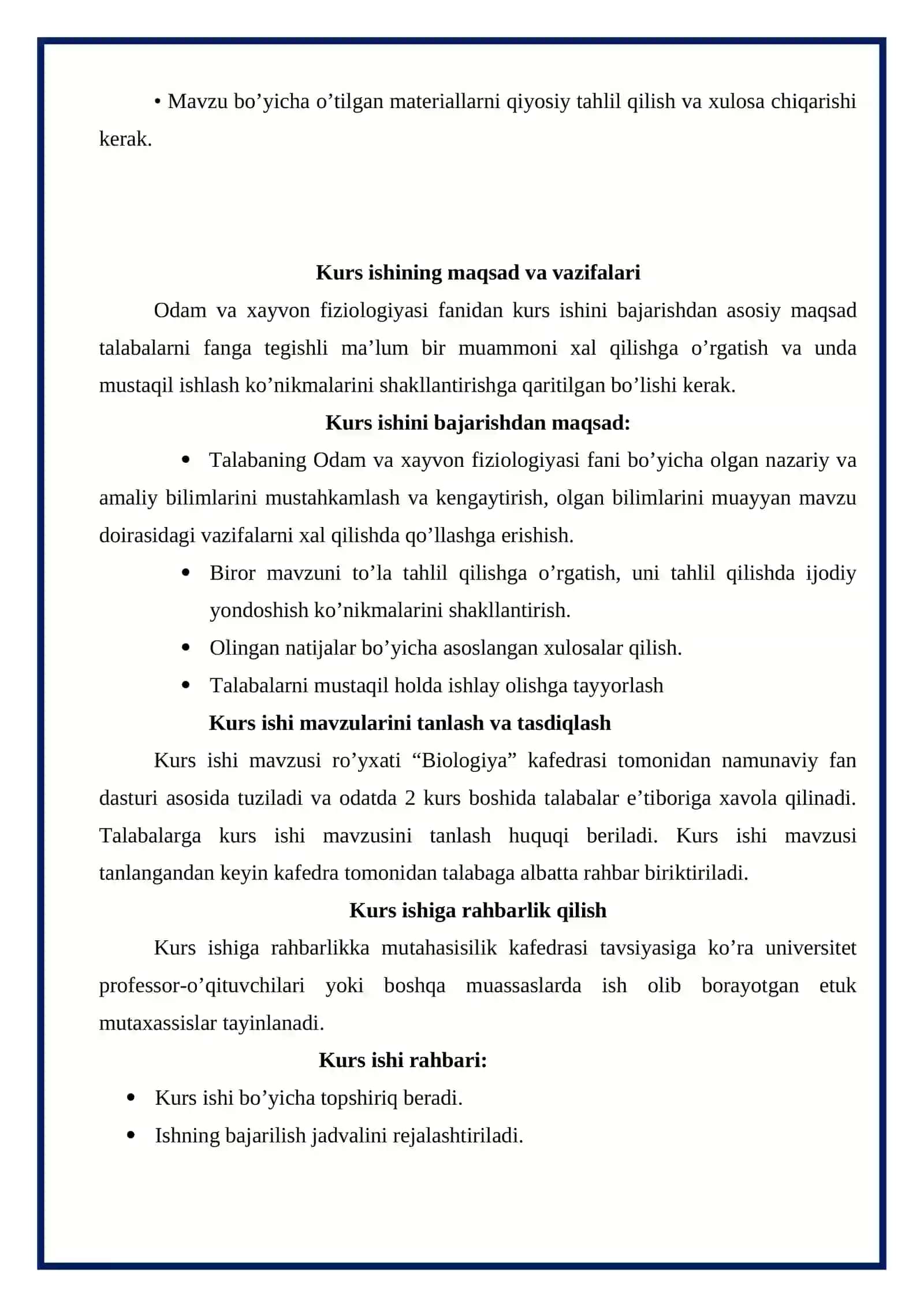 ZOOLOGIYА FANI KURSLARI 2