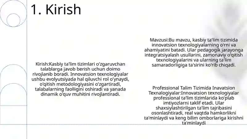 Professional Talim Tizimida Inavatsion Texnalogiyalar 2