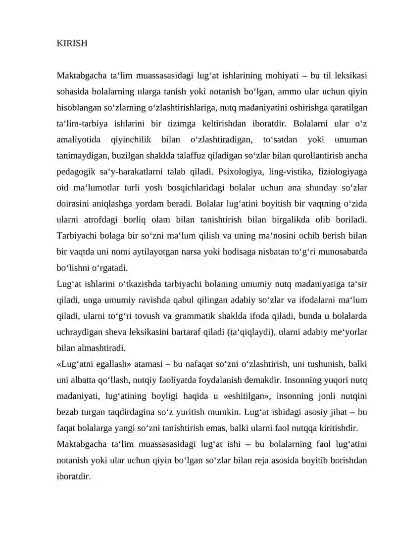 Maktabgacha Yoshdagi Bolalar bilan Luģat Ishini Olib Borishning Nazariy Asoslari 2