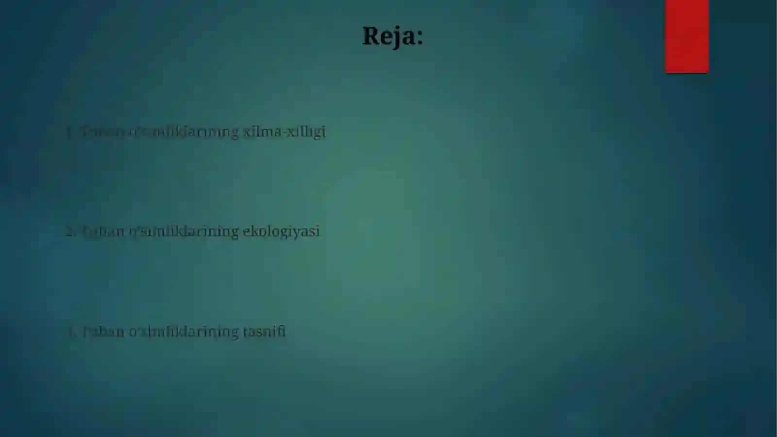 Tuban o'simliklar va ularning klassifikatsiyasi 2