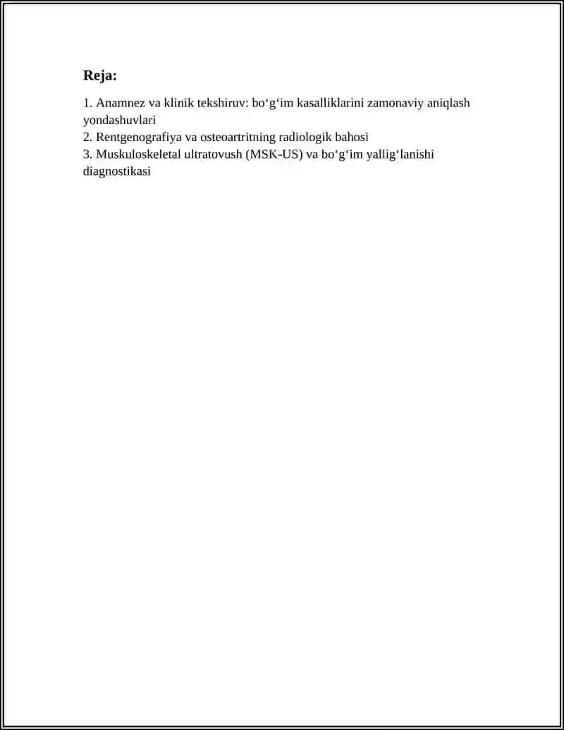 BOʻGʻIM KASALLIKLARINING ZAMONAVIY DIAGNOSTIKASI 2