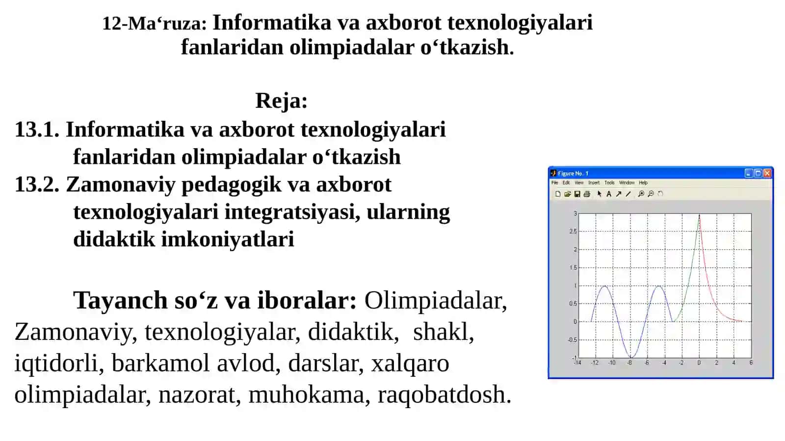 Informatika va axborot texnologiyalari fanlaridan olimpiadalar o‘tkazish 2