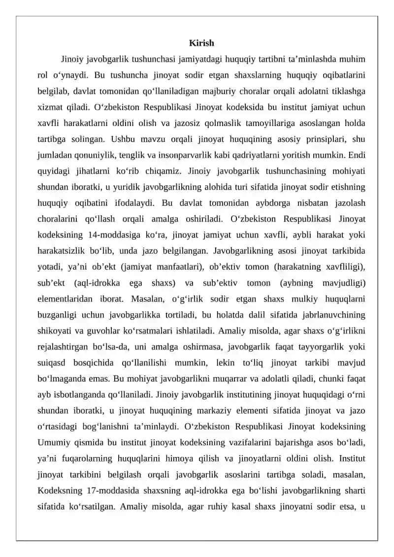 Jinoiy javobgarlik tushunchasi 2