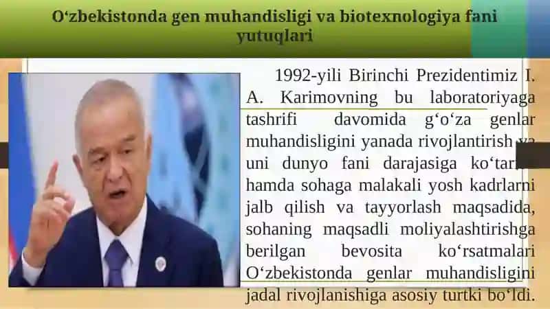 O‘zbekistondagenmuhandisligivabiotexnologiyafaniyutuqlari 2