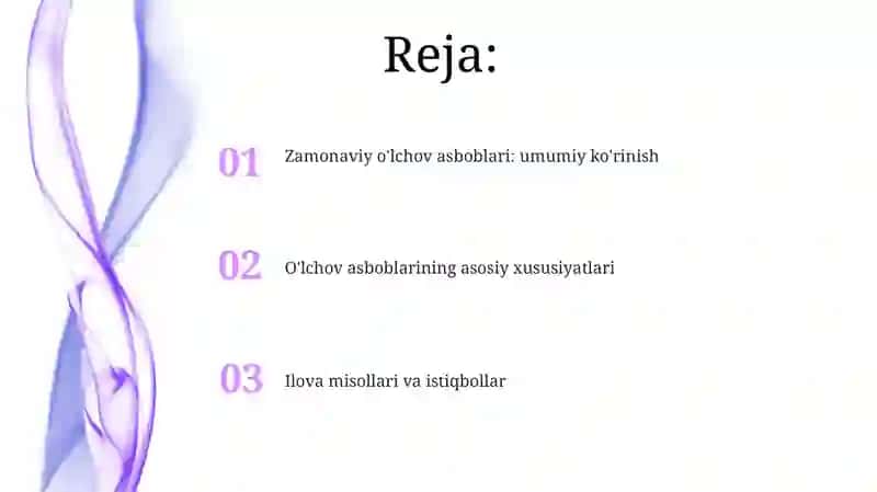 Zamonaviy o'lchov asboblari 2
