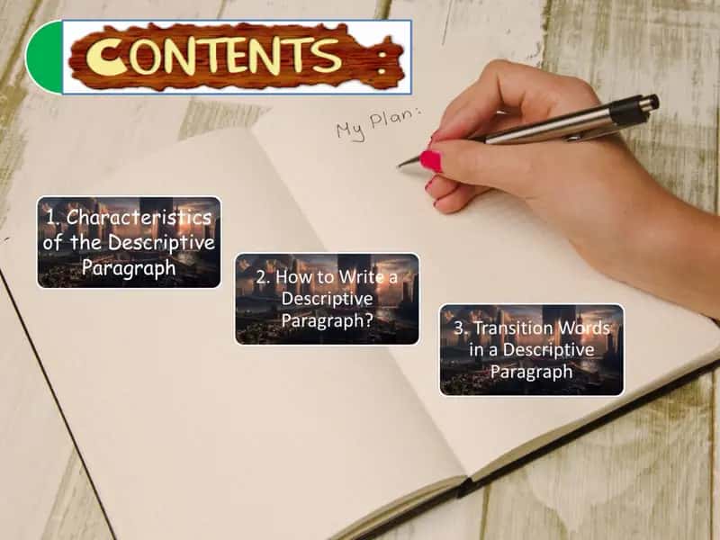 Developing paragraphs, Desription Descriptive Paragraph. 2