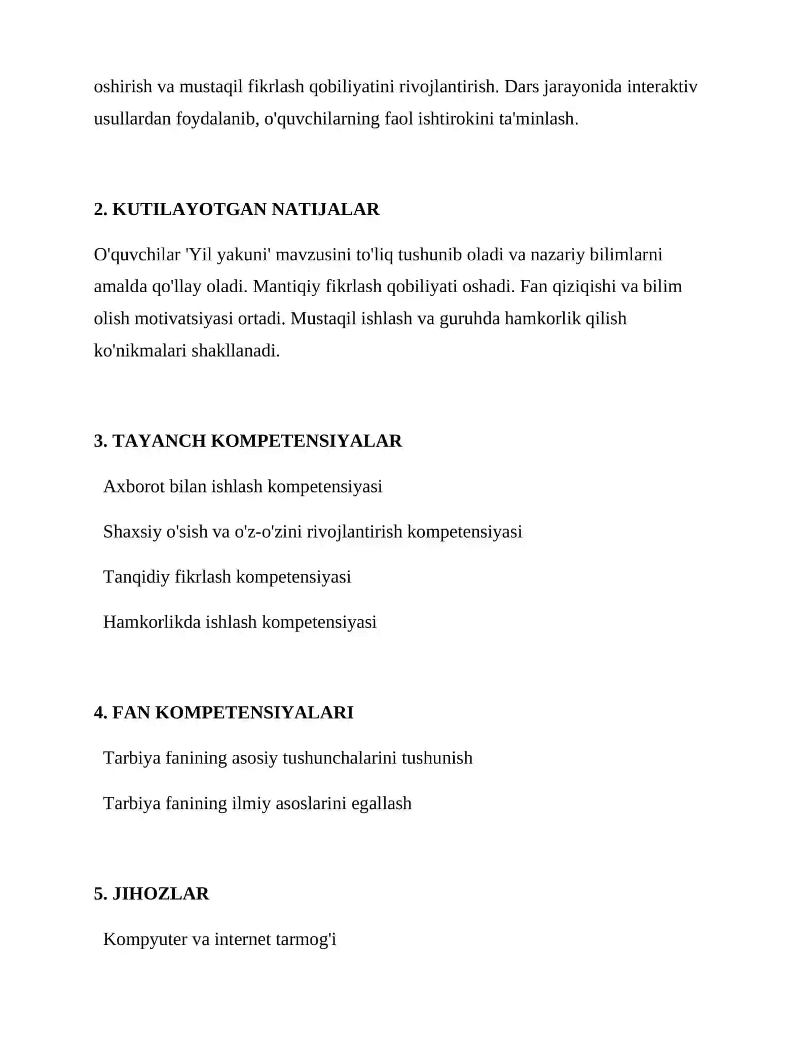 Yil yakuni 2