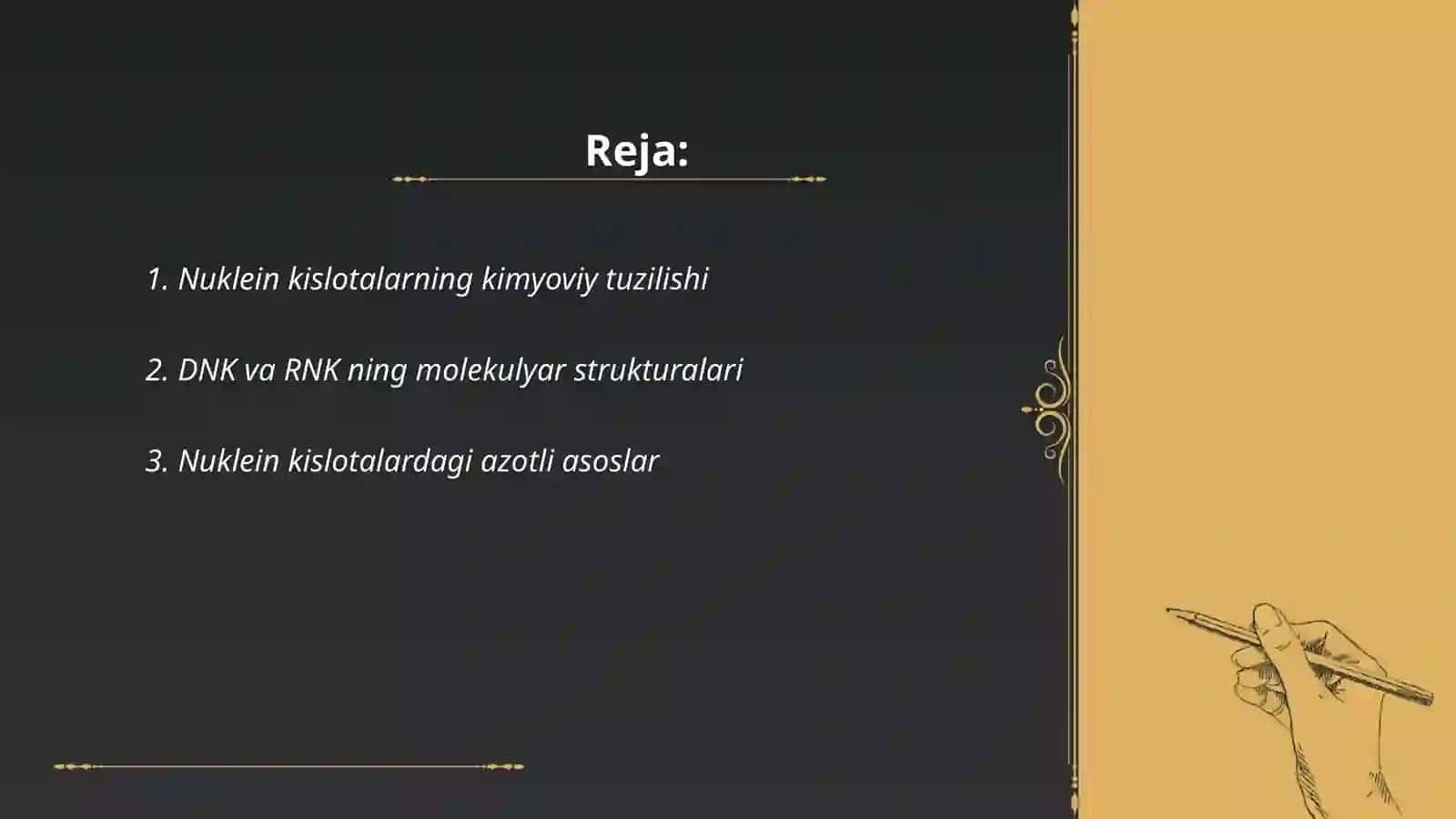 Nukleyin kislatalar tuzilishi va axamiyati 2