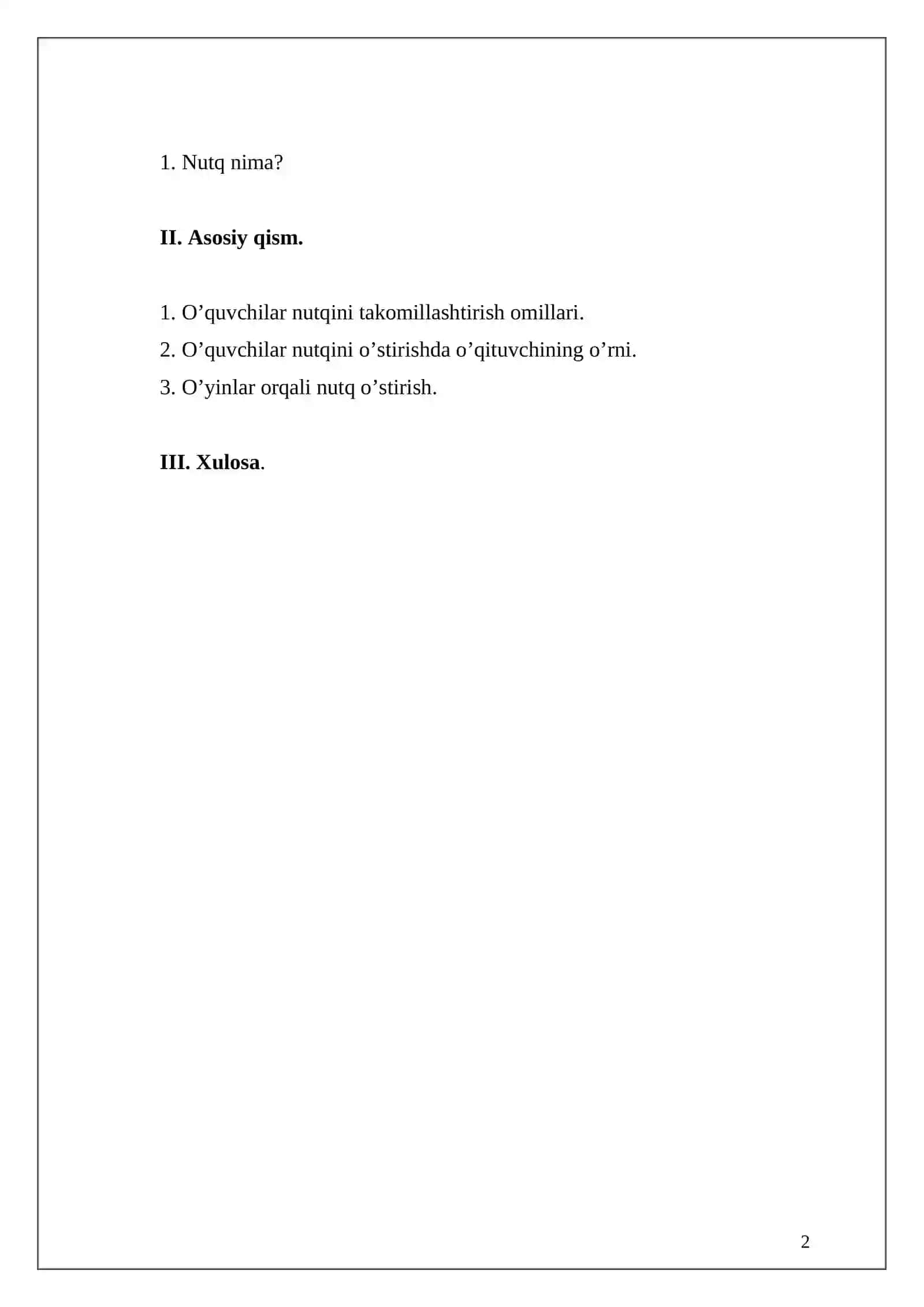 Boshlang’ich sinflarda o’quvchilar nutqini o’stirish 2