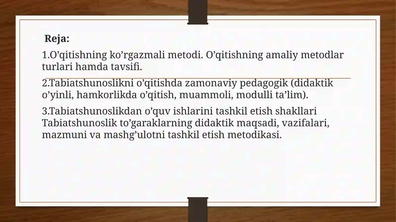 O’qitishning ko’rgazmali metodi. O’qitishning amaliy metodlar turlari hamda tavsifi 2