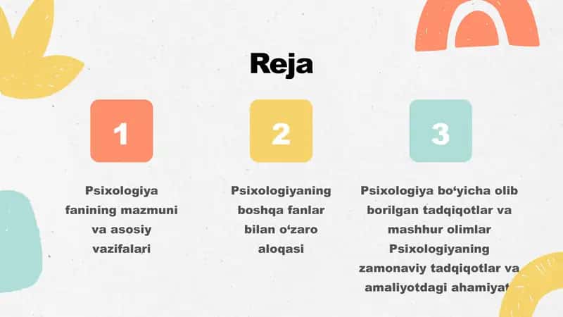 Psixologiya fanining boshqa fanlar bilan aloqasi 2