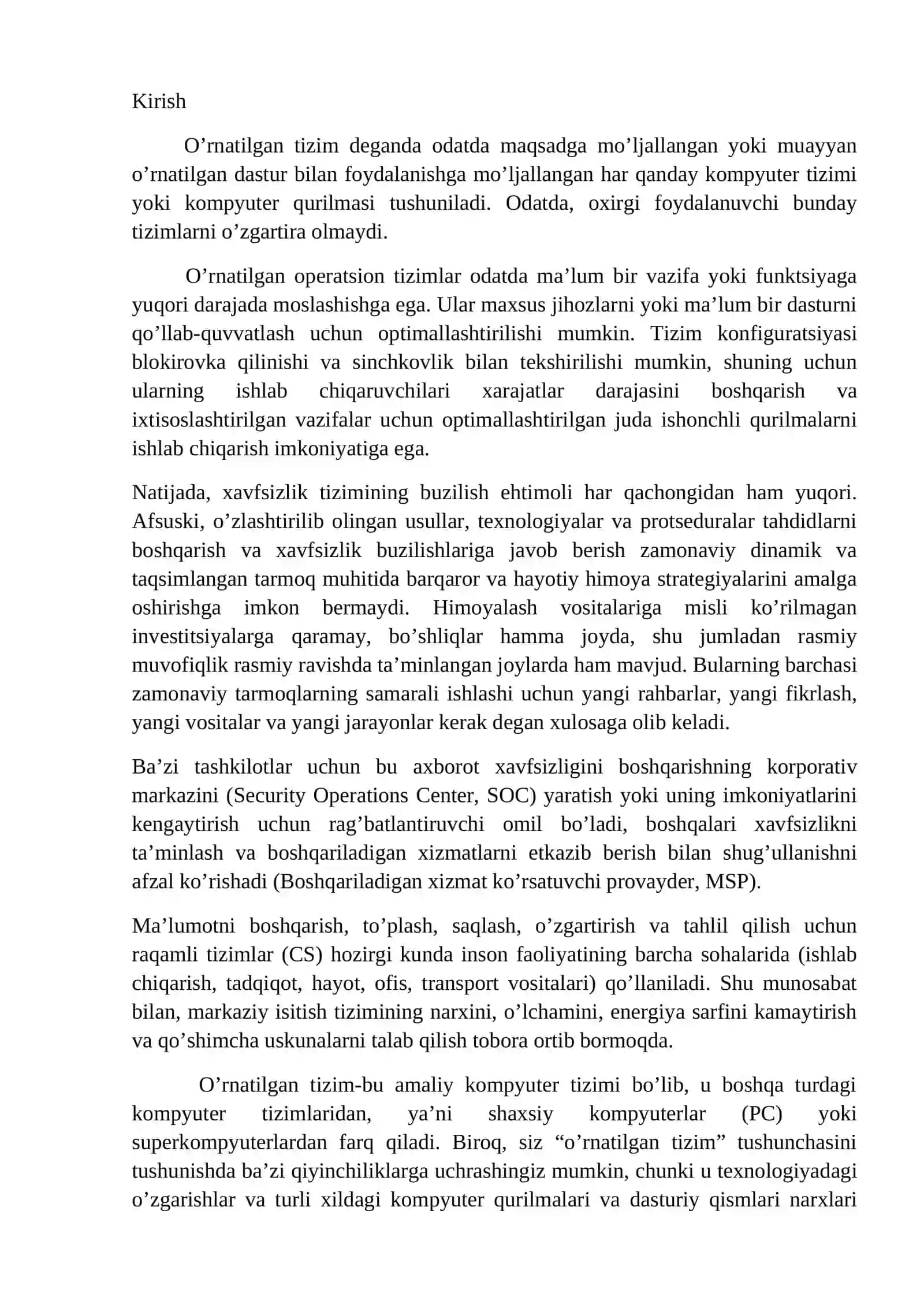 Ornatilgan tizimlarda qurilmalar drayveri mustaqil ish 2