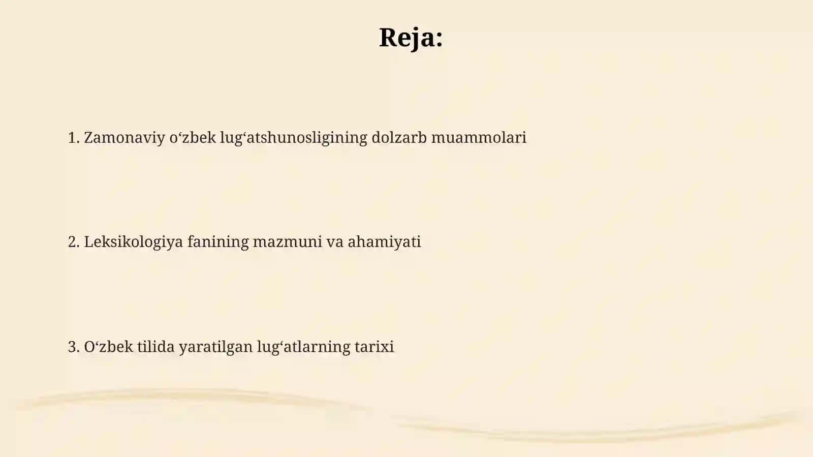 Leksikologiya fanining mohiyati 2