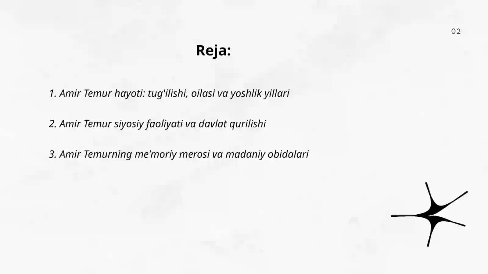 Amir Temur hayoti va ijodi va uning pedagogik fikrlari 2