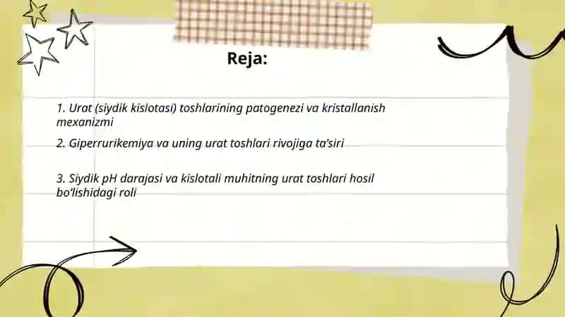 Urat toshlarining hosil bo'lishi va davolash yo'llari 2