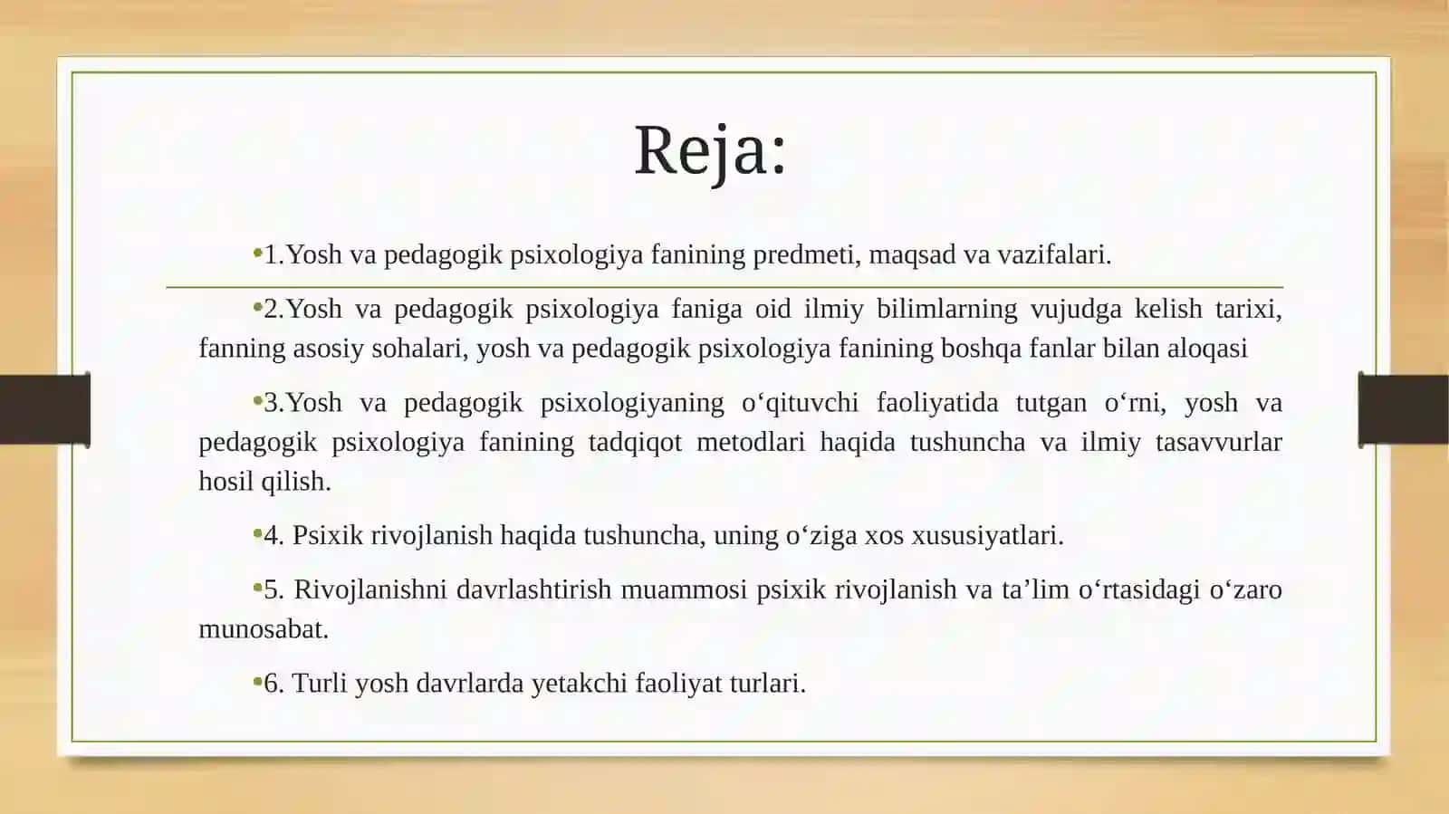 Yosh va pedagogik psixologiya fanining vazifalari va rivojlanish bosqichlari 2