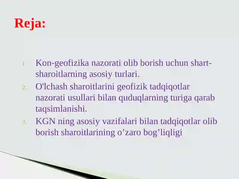 QUDUQLARNI ISHLATISHNI NAZORAT QILISHDA TADQIQOT O’TKAZISH SHAROITLARI 2