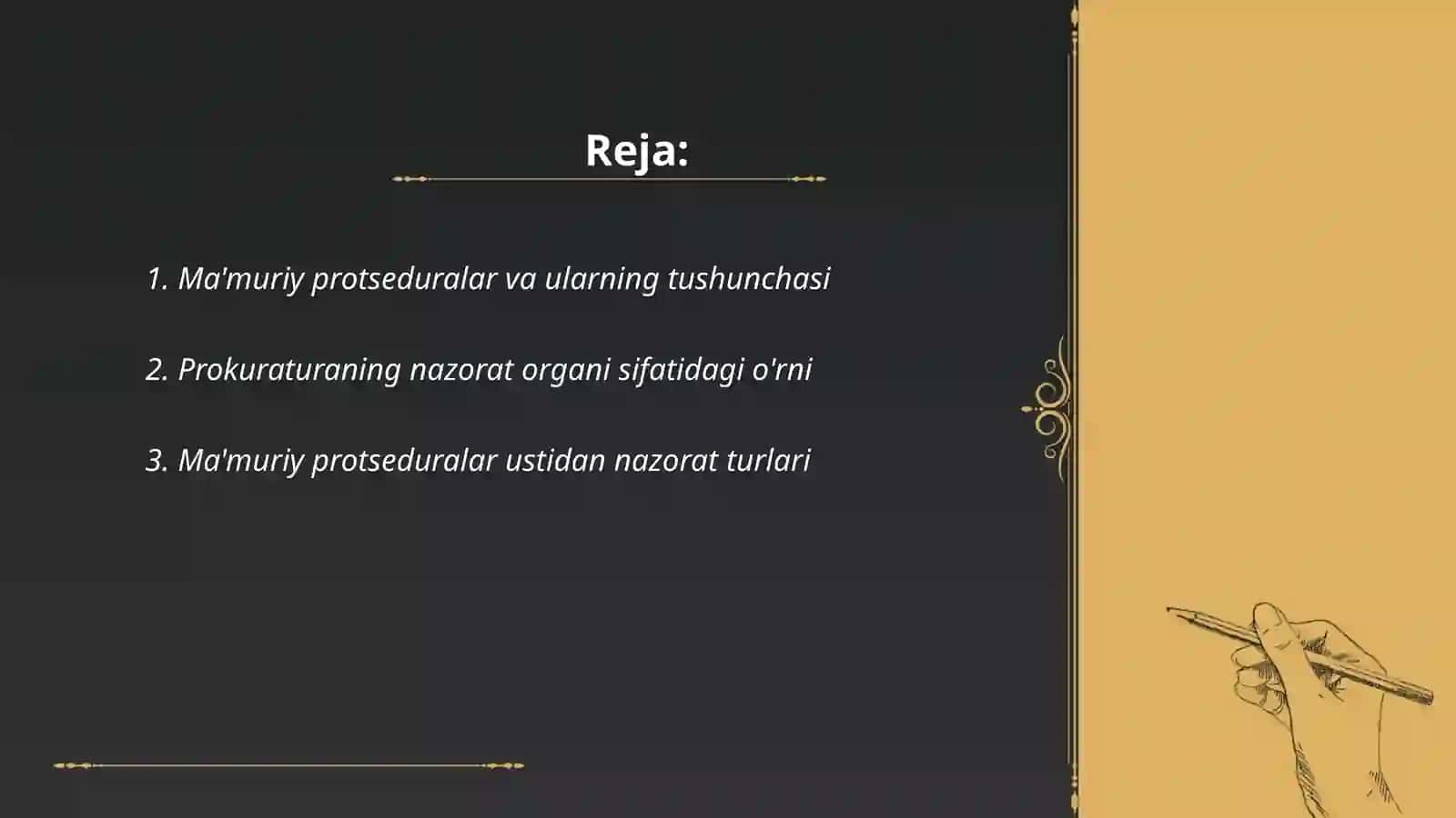 Maʼmuriy proceduralarga amal qilinishining nazorat qilishda prokuraturaning roli 2