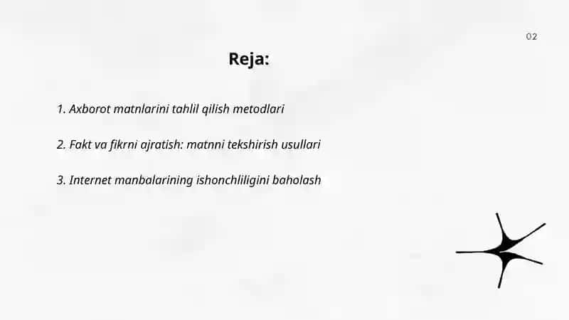 Axborot matnlar bilan ishlash va media madaniyat 2