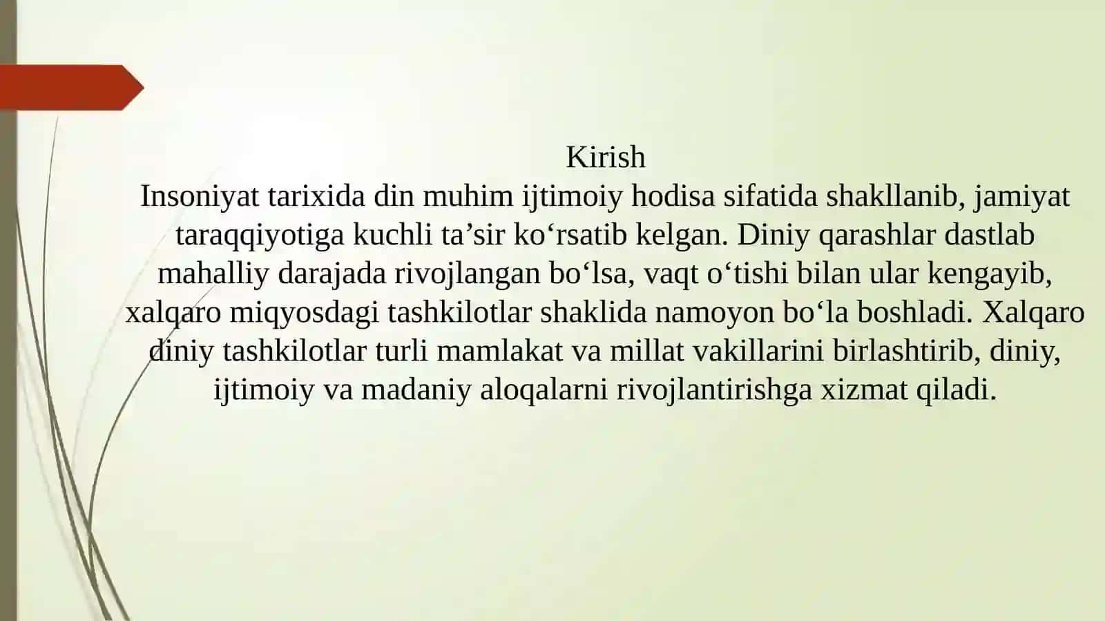 Xalqaro diniy tashkilotlar faoliyatining tarixi va ularning barqaror rivojlanish maqsadlariga erishishdagi ahamiyati 2