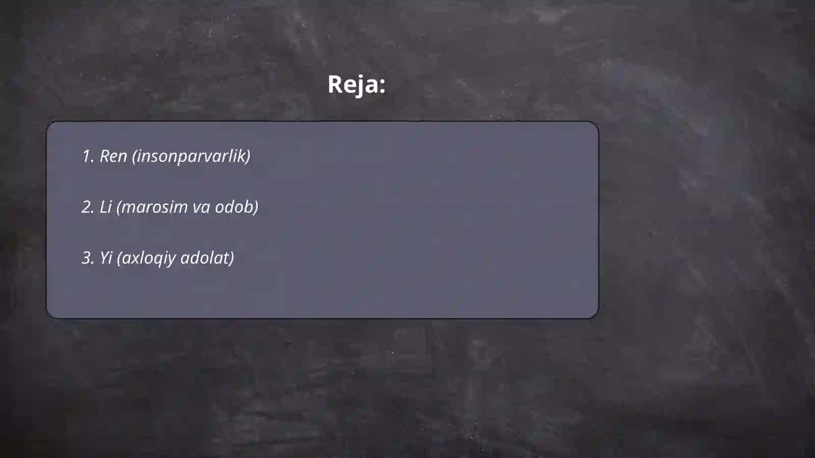 Konfutsiylik dinining asosiy ģoyalari 2