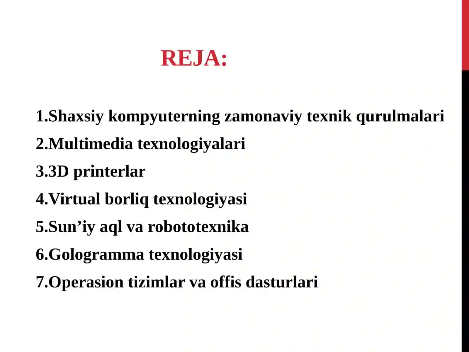 Axborot texnologiyalarining infratuzilmasi 2