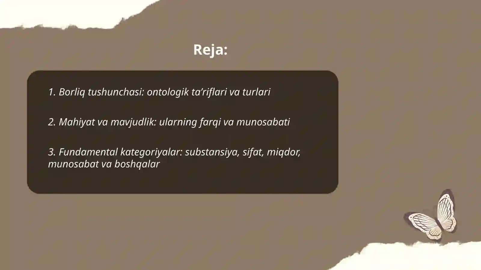 Borliq- falsafasi haqida va fundamental kategoriyasi 2