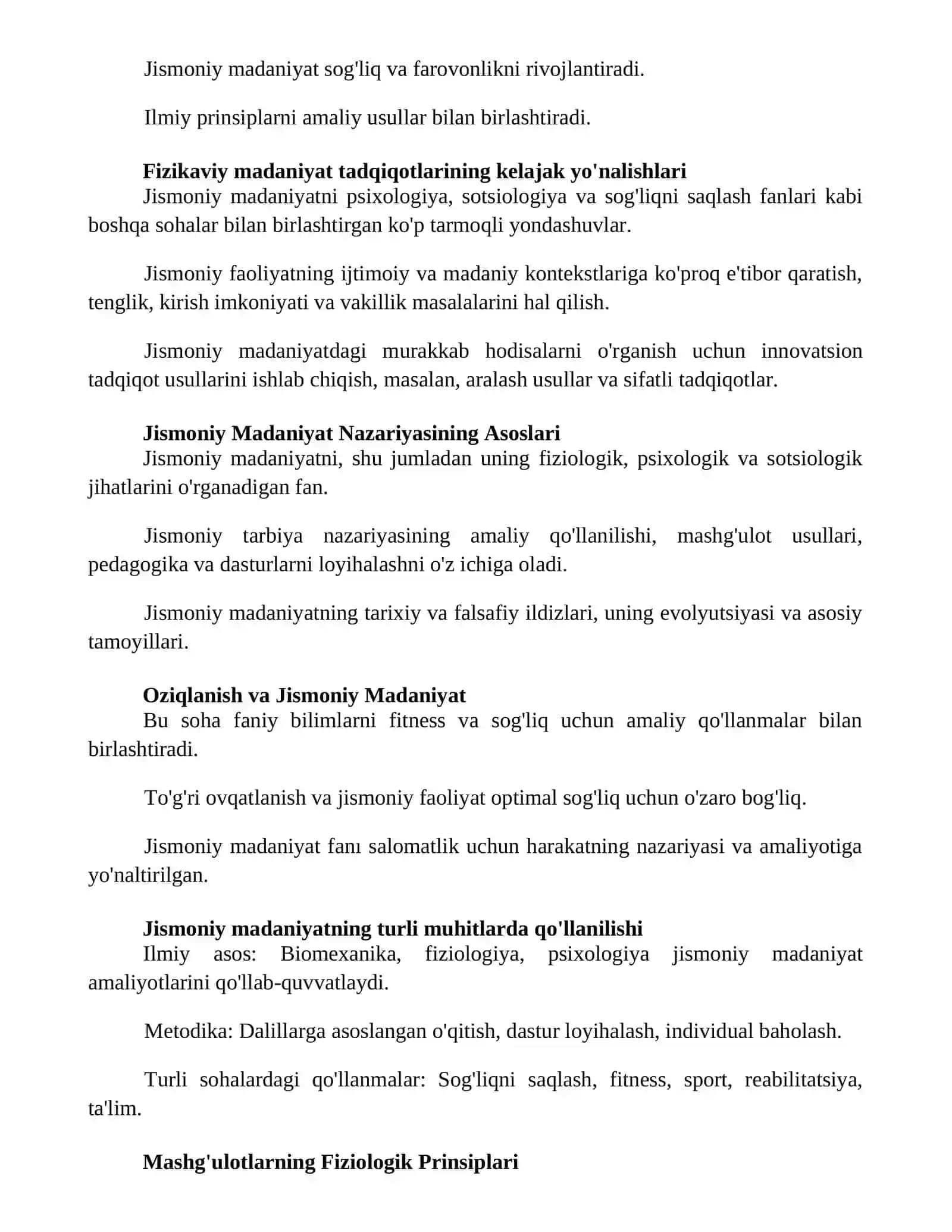 Jismoniy madaniyat nazaryasi va metodikasi 2