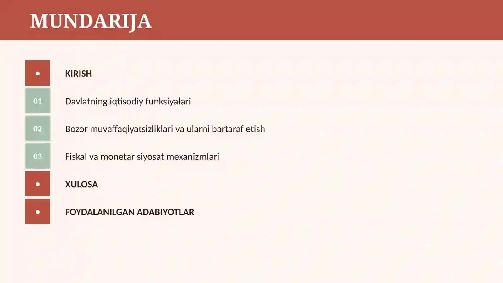 BOZOR IQTISODIYOTINI TARTIBGA SOLISHDA DAVLATNING IQTISODIY ROLI 2