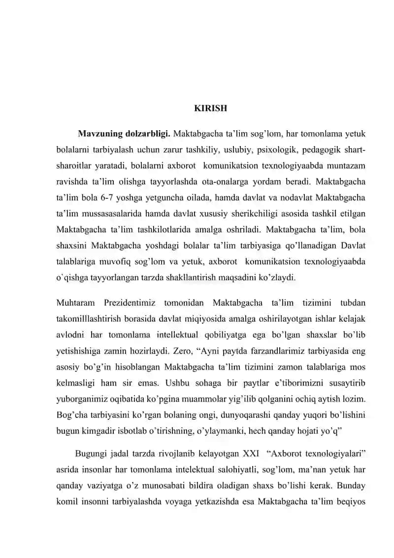 Davlat va Nodavlat maktabgacha ta’lim tashkilotining o’ziga xos xususiyatlar 2