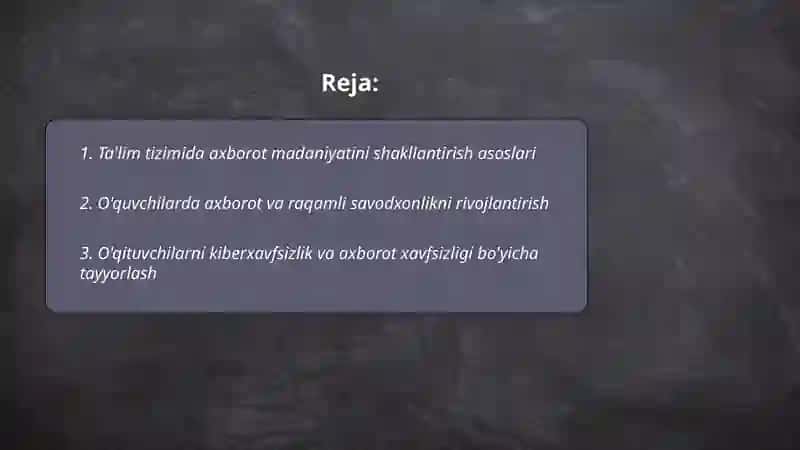 Ta'lim tizimida axborot olish madaniyati 2