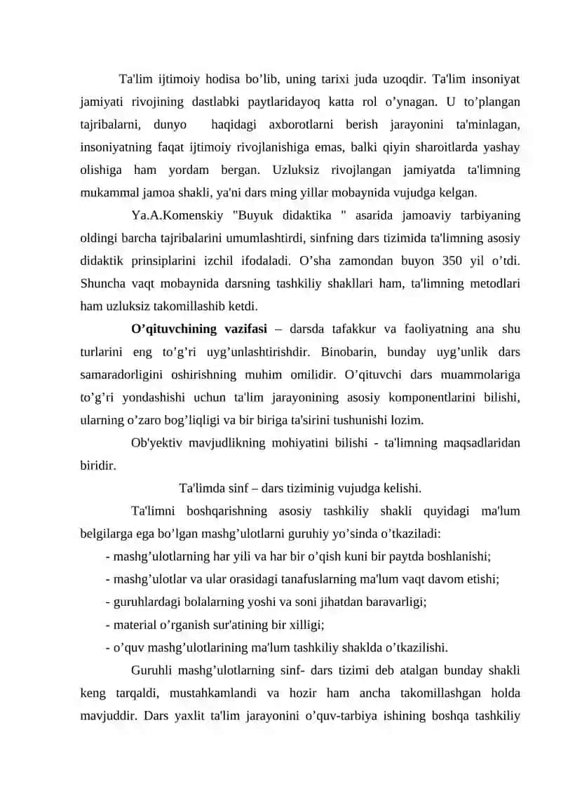 O'quv jarayonini tashkil etishning turlari va shakllari 2