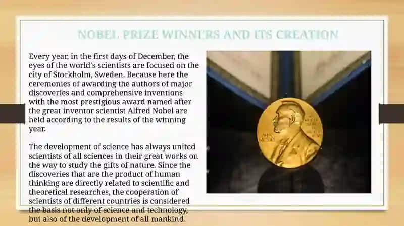 NOBEL PRIZE WINNERS AND ITS CREATION 2