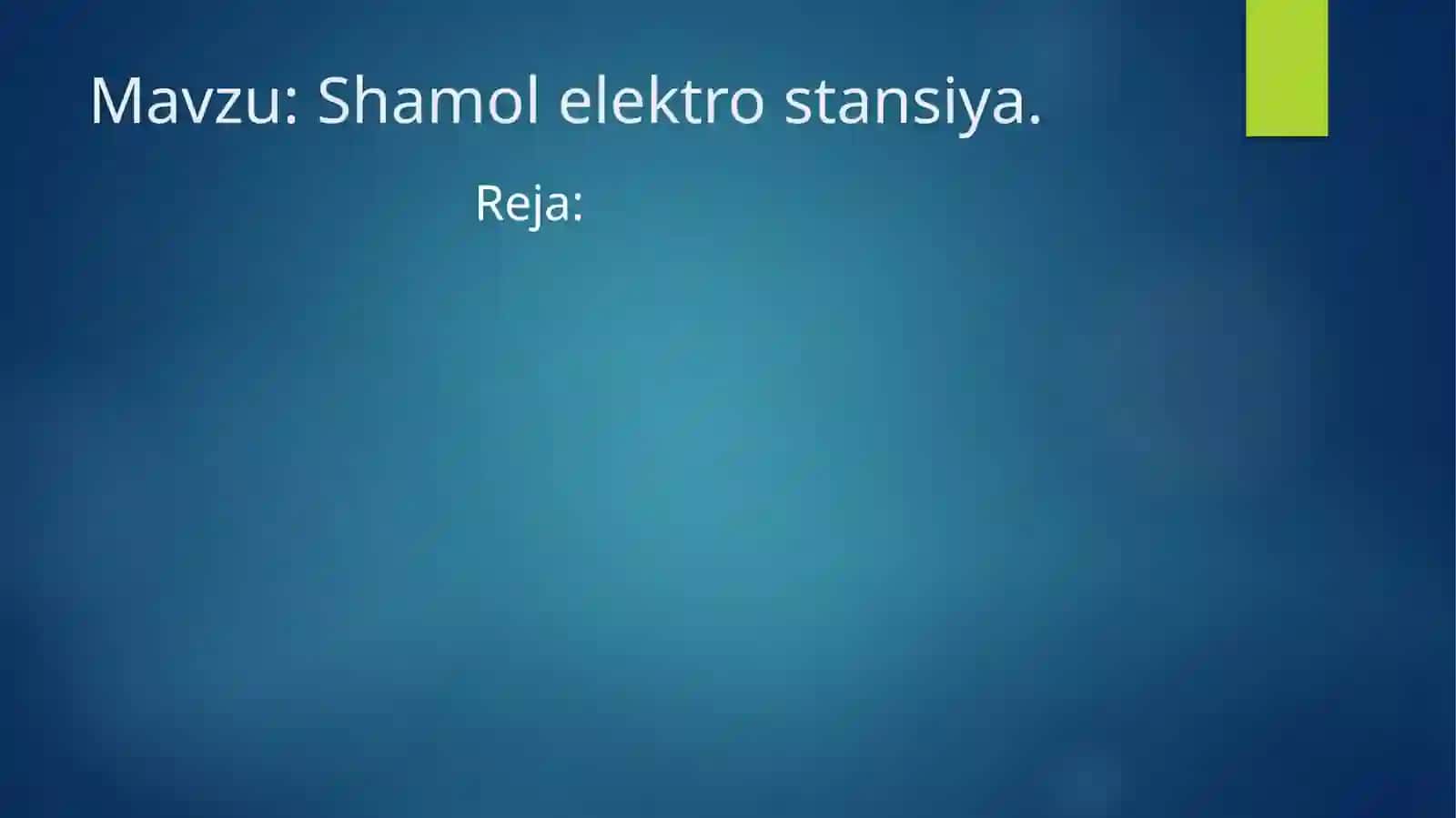 Shamol elektrostansiya 2