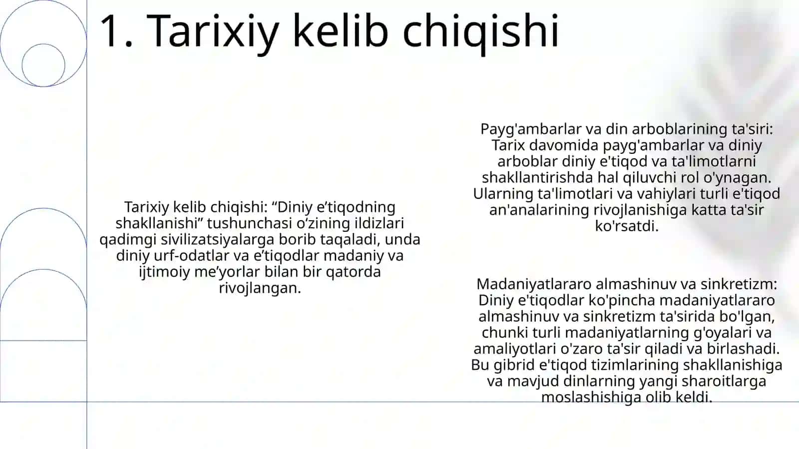 Diniy E'Tiqodning Shakllanishi 2