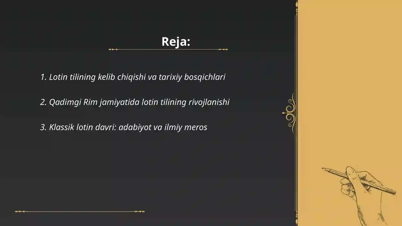 Lotin til va tibbiy termenologiyaga kirish lotin til tarixi 2