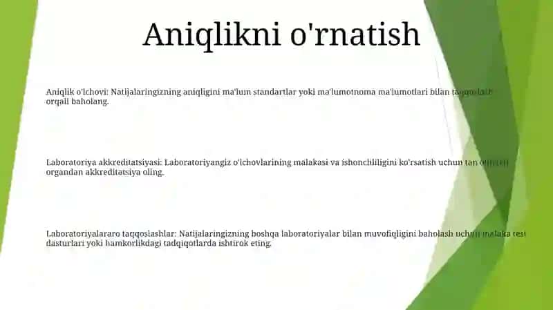 O'Lchash Natijalarini Sifat Mezonlari 2