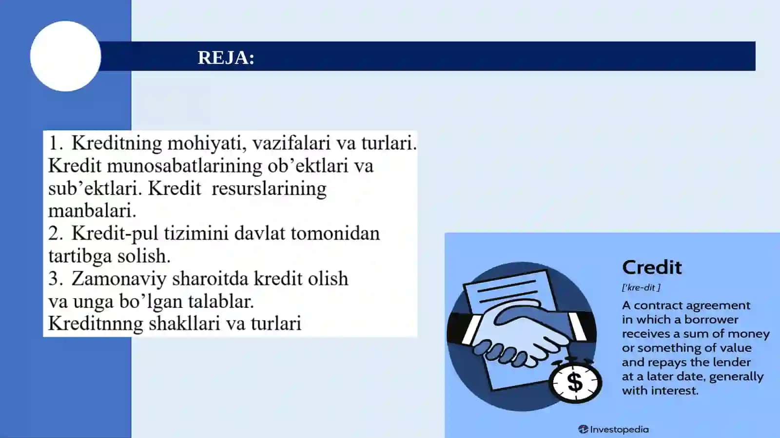 KREDITNING ZARURLIGI, MOHIYATI VA FUNKSIYALARI 2