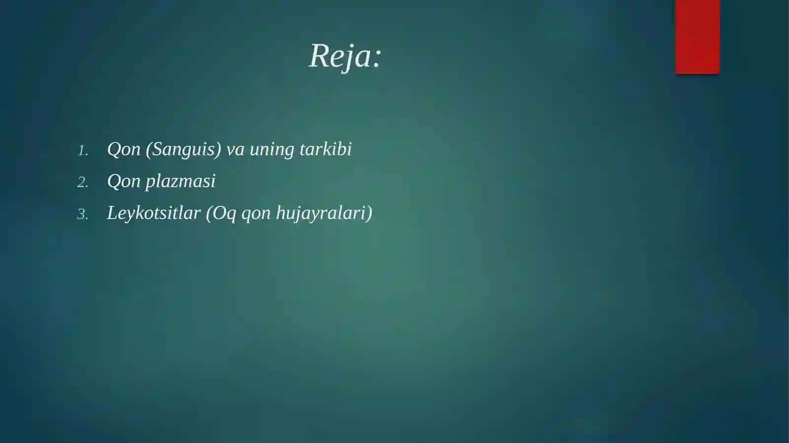 Qon va limfa. 2