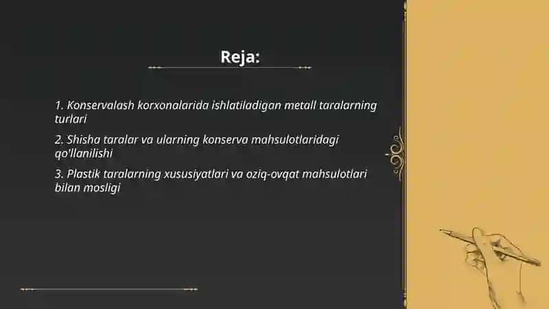 Konservalash korxonalarida qo'llaniladigan taralar 2