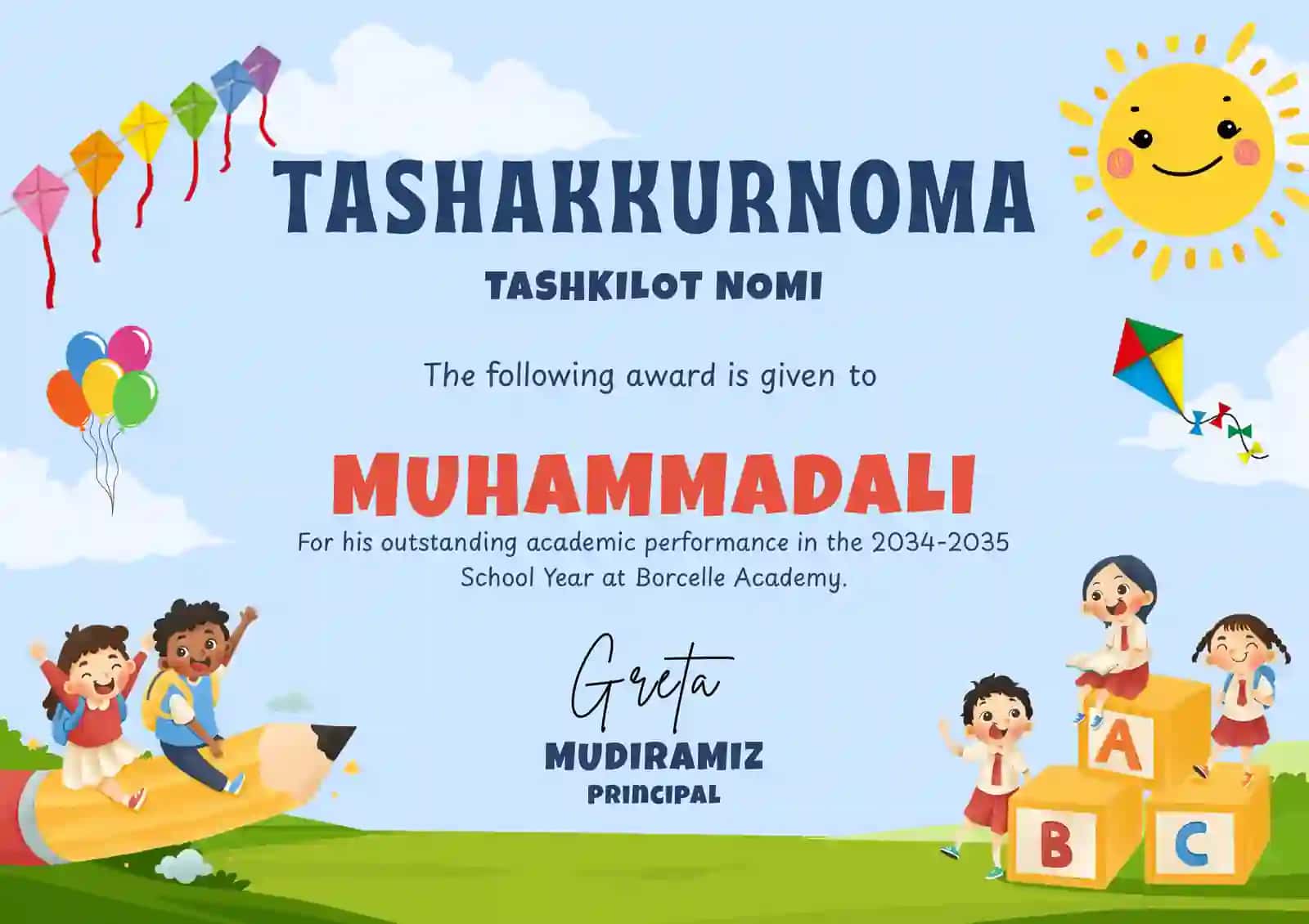 Tashakkurnoma 2