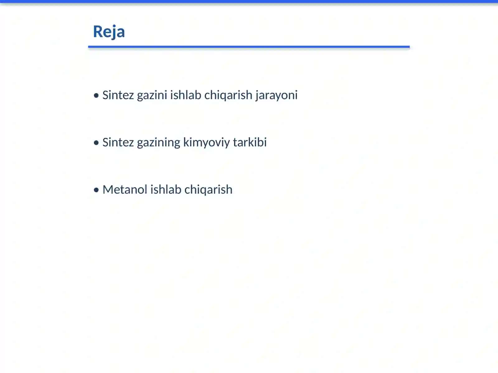 Sintez gazi asosida olinadigan mahsulotlar 2