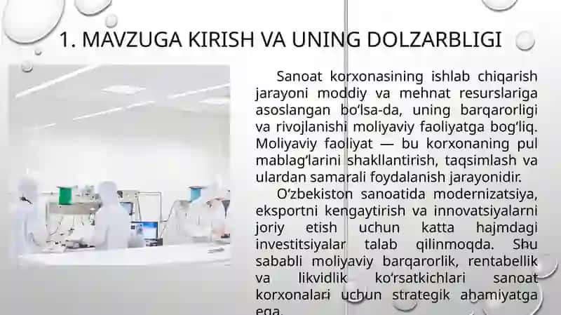 SANOAT KORXONALARINING MOLIYAVIY FAOLIYATI 2