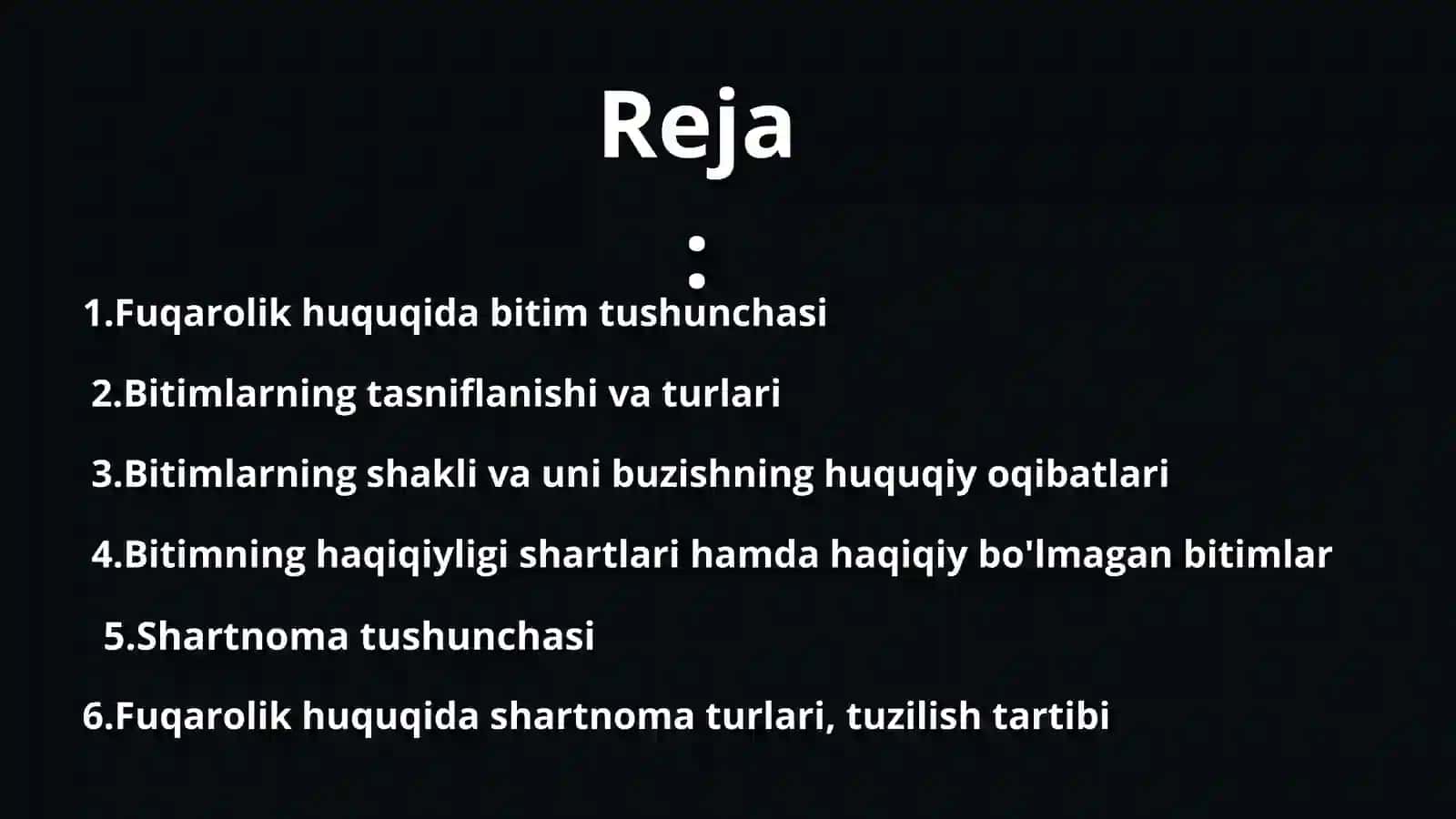 FUQAROLIK HUQUQIDA BITIMLAR VA SHARTNOMALAR 2