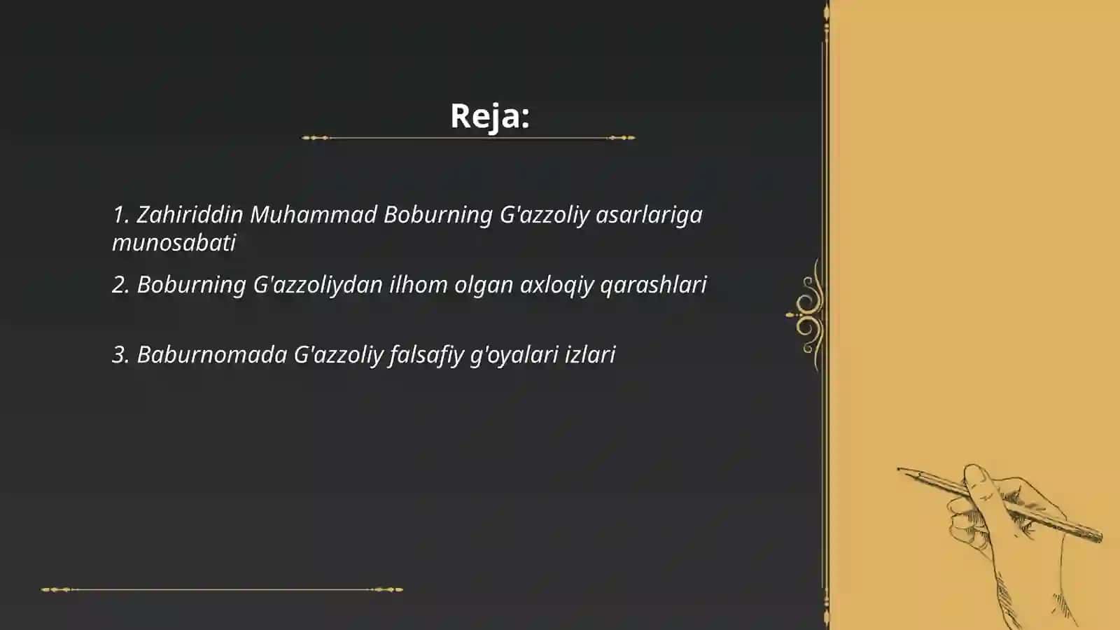 Zahiriddin Muhammad Bobur G'azzoliy tahlili 2