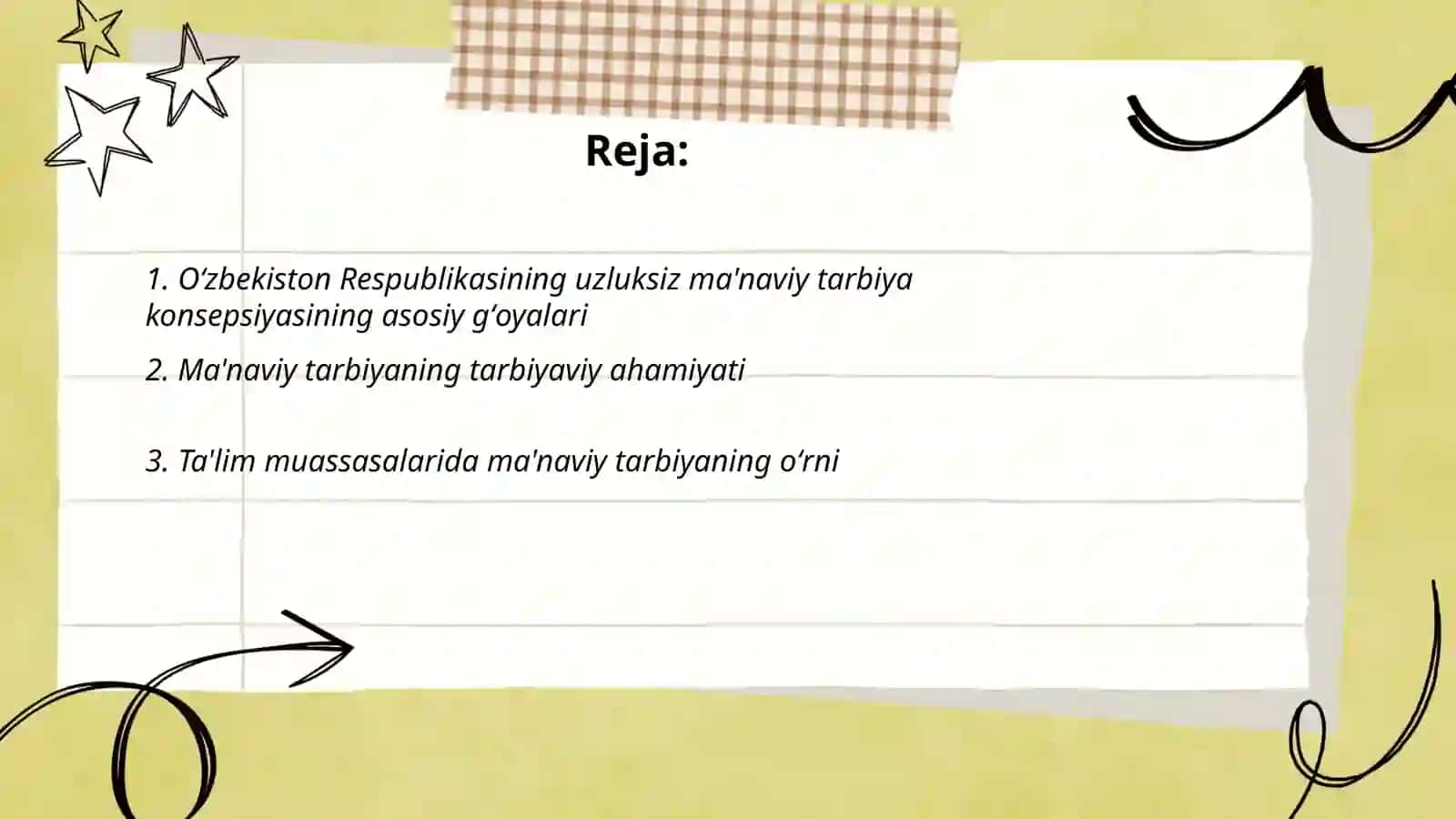 Oʻzbekiston Respublikasining uzluksiz ma'naviy tarbiya konsepsiyasi 2
