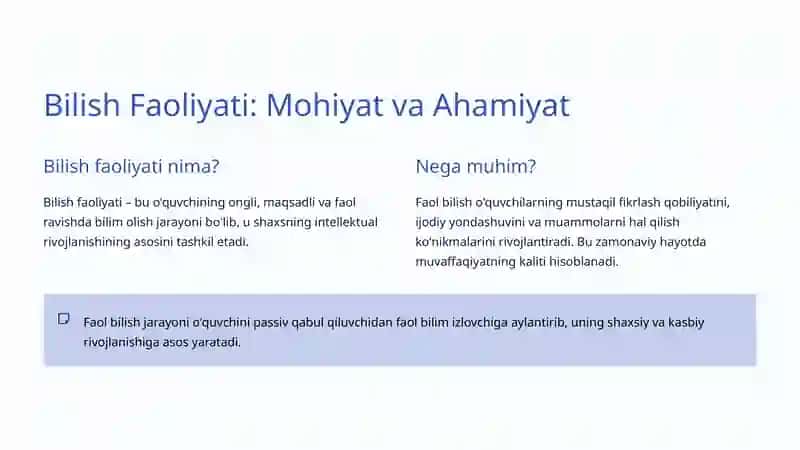 Bilish Faoliyati 2