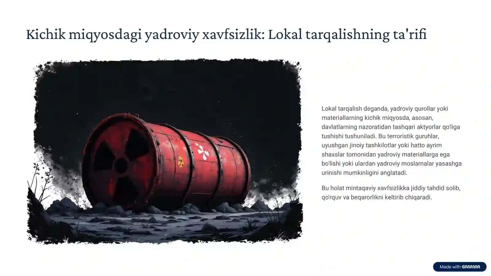 Yadroviy qurollarning tarqalish darajasiga qarab Lokal va Mahalliy: Tushunchalar va Xavflar 2